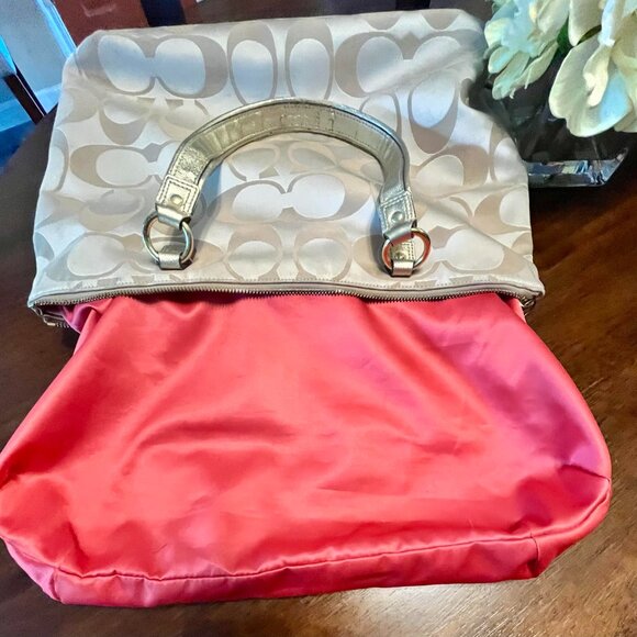 COACH Poppy Daisy Signature Applique Glam Tote Bag F20794 - Picture 8 of 11